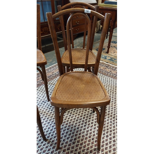 187 - 4 Bentwood Chairs