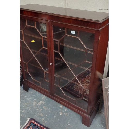 191 - Neat Edwardian Mahogany Astral Glazed Bookcase - C. 92cm W x 28cm D x 103cm H