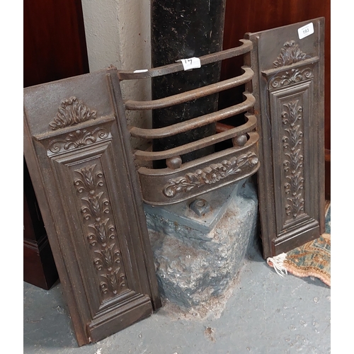 193 - Georgian Metal Fire Grate Front