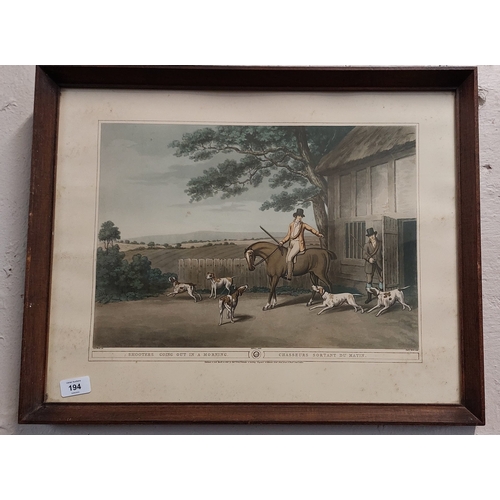 194 - Framed Hunt Scene 