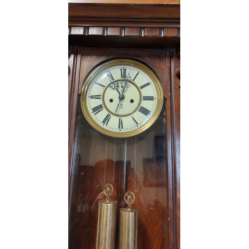 204 - Gustav Becker Double Weight Vienna Wall Clock