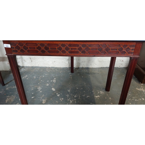 230 - George III Mahogany Turn Over Leaf Tea Table with Japanese Style Carving - C. 91cm W x 45cm D x 74cm... 