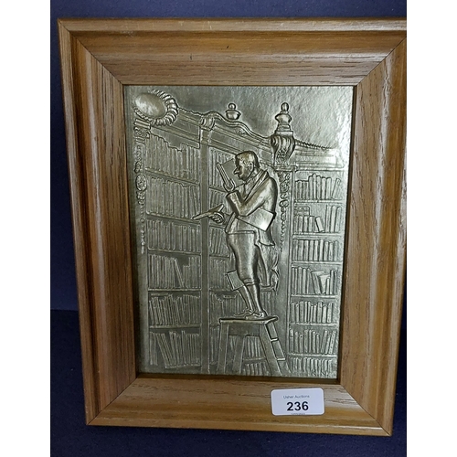 236 - Framed Mould of Library Scene