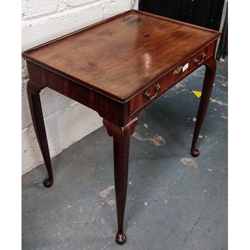 250 - Georgian Mahogany Silver Table with Drawer - C. 69cm W x 49cm D x 71cm H