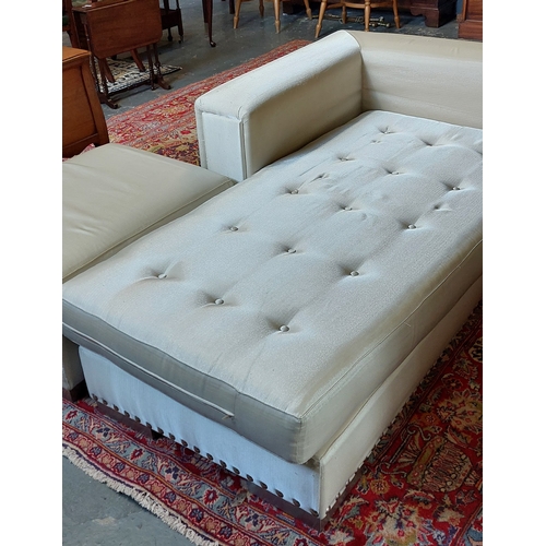 272 - New York Glam Daybed with Matching Footstool (80cm x 60cm) designed by IB Jorgensen - C 180cm x 98cm... 