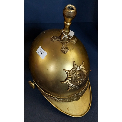 276 - Decorative Brass Helmet