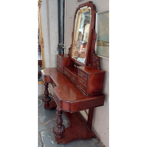 313 - Victorian Mahogany Duchess Dressing Table - C. 122cm W x 52cm D x 167cm H