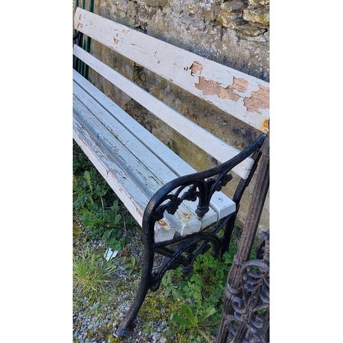 364 - Metal End Garden Bench - C. 204cm W