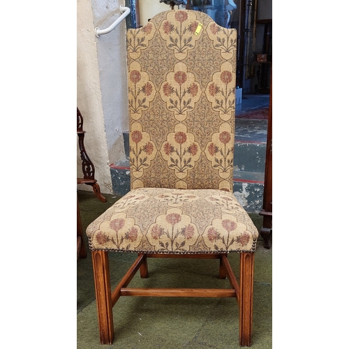 426 - Pair of Upholstered High Back Mahogany Chairs