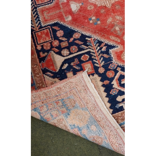 474 - Red & Blue Floor Rug - C. 260cm x 150cm