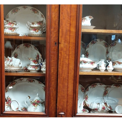 483 - Large Collection of Royal Albert Country Rose Plates, Cups, Bowls etc