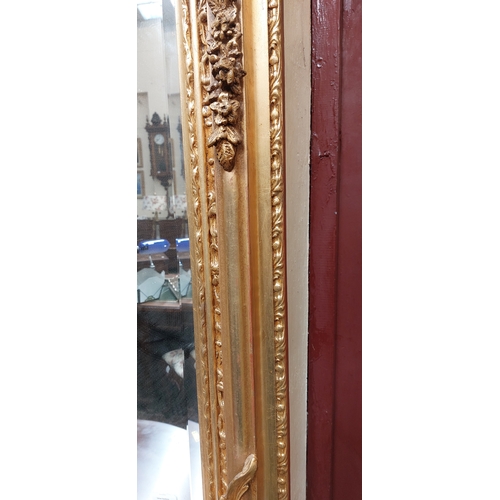 489 - Carved Gilt Overmantle Mirror - C. 87cm W x 157cm H