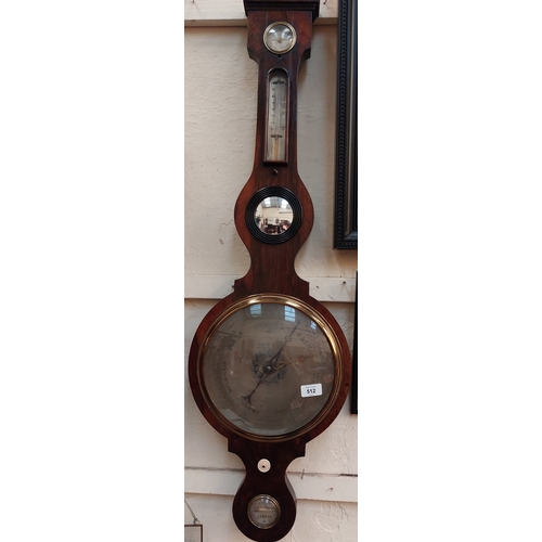 512 - Rosewood Wheel Barometer