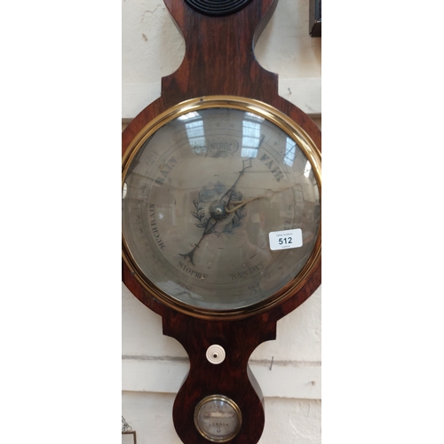 512 - Rosewood Wheel Barometer