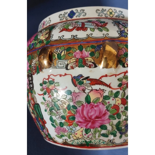 514 - Pair of Lidded Chinese Pots - C. 23cm W x 28cm H