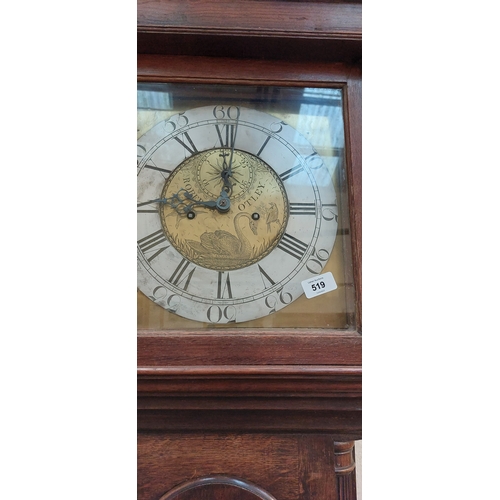 519 - Georgian Oak Longcase Grandfather Clock