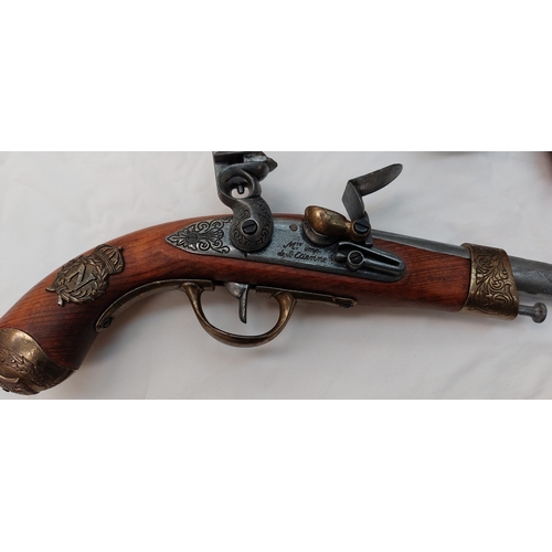 525 - 3 Reproduction Spanish Flintlock Style Pistols