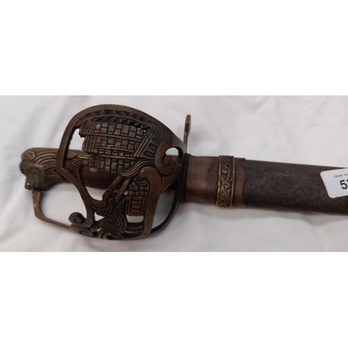 527 - Indian Raj Officers Sword 