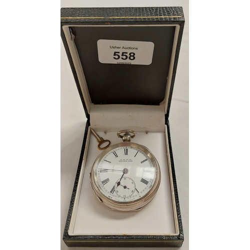 558 - Birmingham Silver Pocket Watch