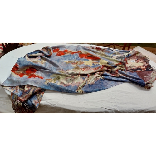 572 - Cashmere Van Gough Print Scarf