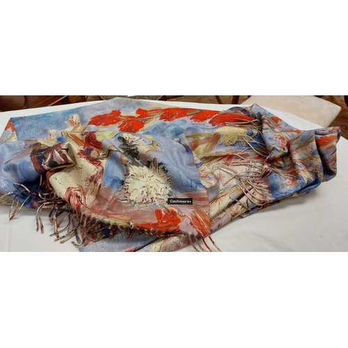 572 - Cashmere Van Gough Print Scarf