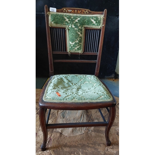 612 - Edwardian Inlaid Occasional Chair