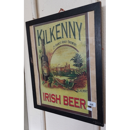 626 - Framed Advertising Print - Kilkenny Irish Beer