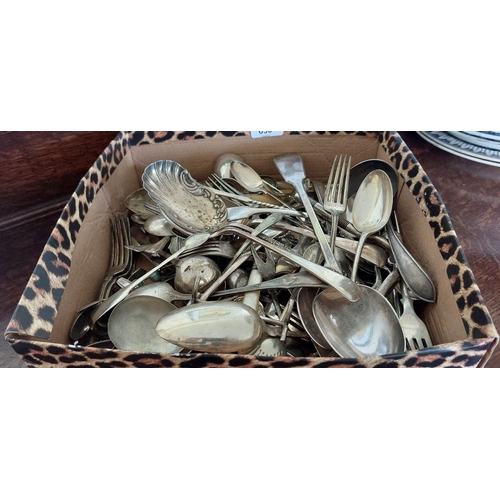 630 - Large Box of Silver Plate Cutlery