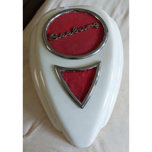 640 - Seeburg Vintage Cream & Red Teardrop Jukebox Speaker