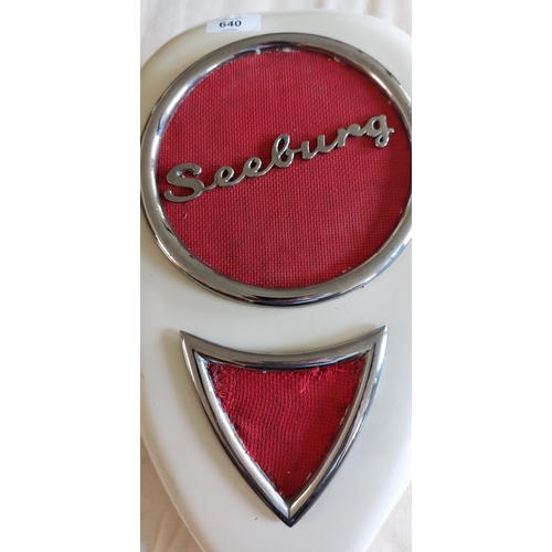 640 - Seeburg Vintage Cream & Red Teardrop Jukebox Speaker