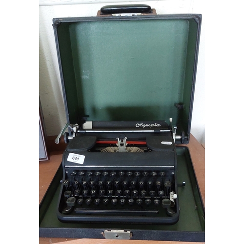 641 - Olympia Cased Typewriter