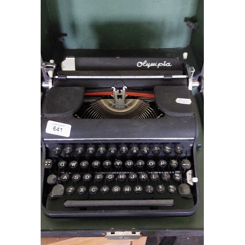 641 - Olympia Cased Typewriter