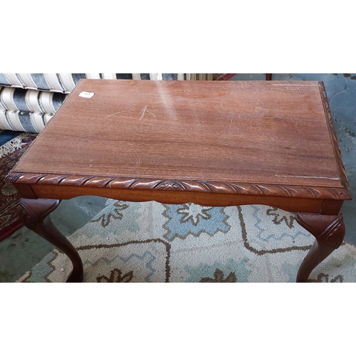 679 - Mahogany Rope Edge Coffee Table - C. 72cm x 43cm