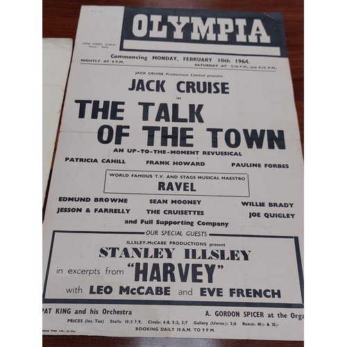 445A - 2 Jack Cruise Show Posters - Olympia Dublin 1964 & Cork Opera House 1973