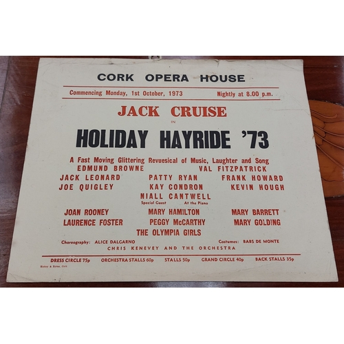 445A - 2 Jack Cruise Show Posters - Olympia Dublin 1964 & Cork Opera House 1973