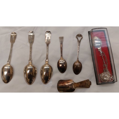 530 - Collection of Silver inc Irish Silver Spoons, English Silver Spoons & Continental Silver