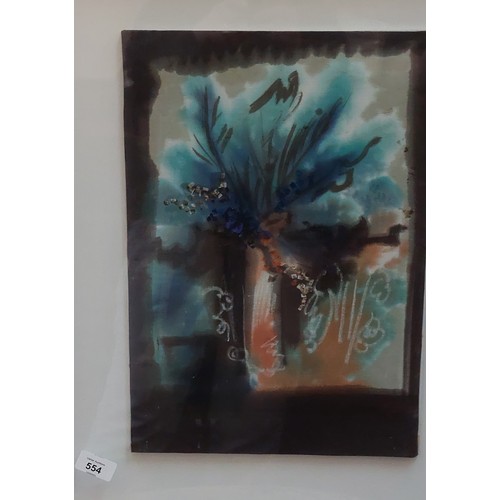 554 - Framed Mixed Media Still Life by Jennifer Kingston