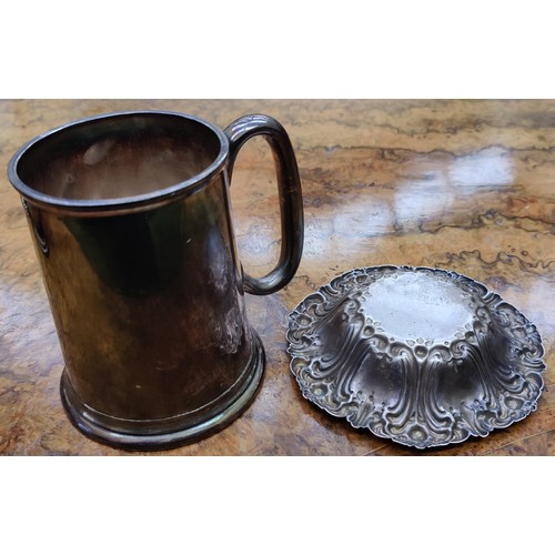 544B - Silver Plate Mug & Bowl