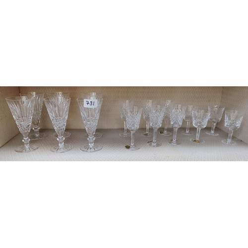 731 - Collection of 16 Cut Glasses inc 10 Waterford