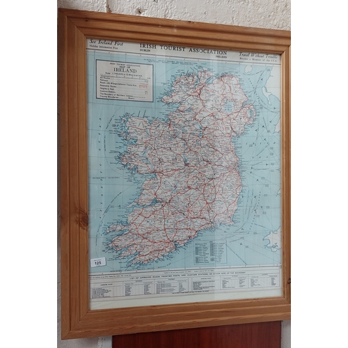 125 - Framed Map of Ireland - Irish Tourist Association