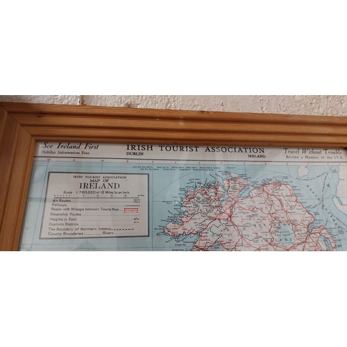 125 - Framed Map of Ireland - Irish Tourist Association