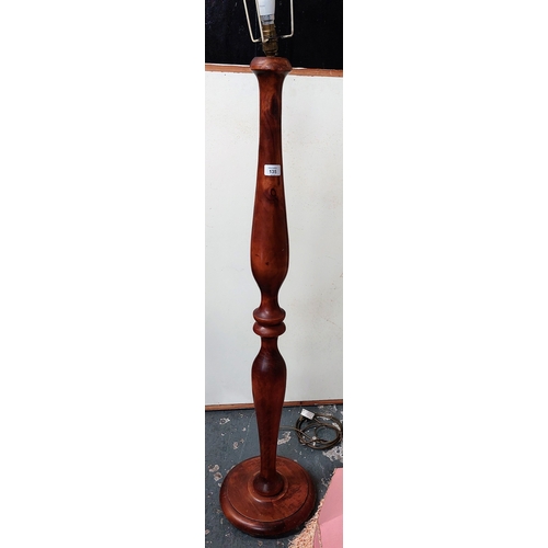 135 - Turned Mahogany Standard Lamp