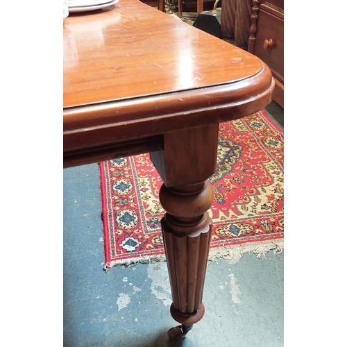 144 - Victorian Mahogany Extending Dining Table - C. 188cm W x 118cm D x 70cm H