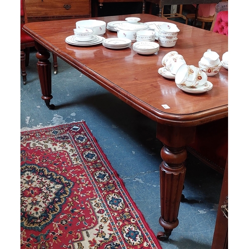 144 - Victorian Mahogany Extending Dining Table - C. 188cm W x 118cm D x 70cm H