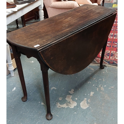 152 - 18th Century Oak Drop Leaf Table - C. 117cm W x 42cm D x 70cm H