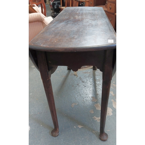 152 - 18th Century Oak Drop Leaf Table - C. 117cm W x 42cm D x 70cm H