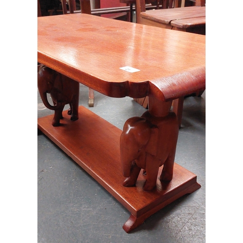 21 - Elephant Base Coffee Table - C. 92cm W x 43cm D x 45cm H