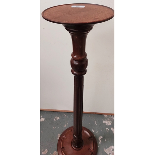 22 - Mahogany Plant Stand - C. 83cm H