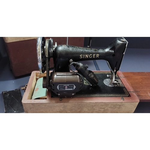 35 - Cased Singer Sewing Machine