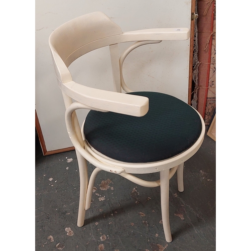 65 - Painted Bentwood Armchair with Padded Seat